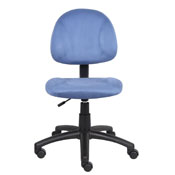 Boss Blue Microfiber Deluxe Posture Chair, B325-BE